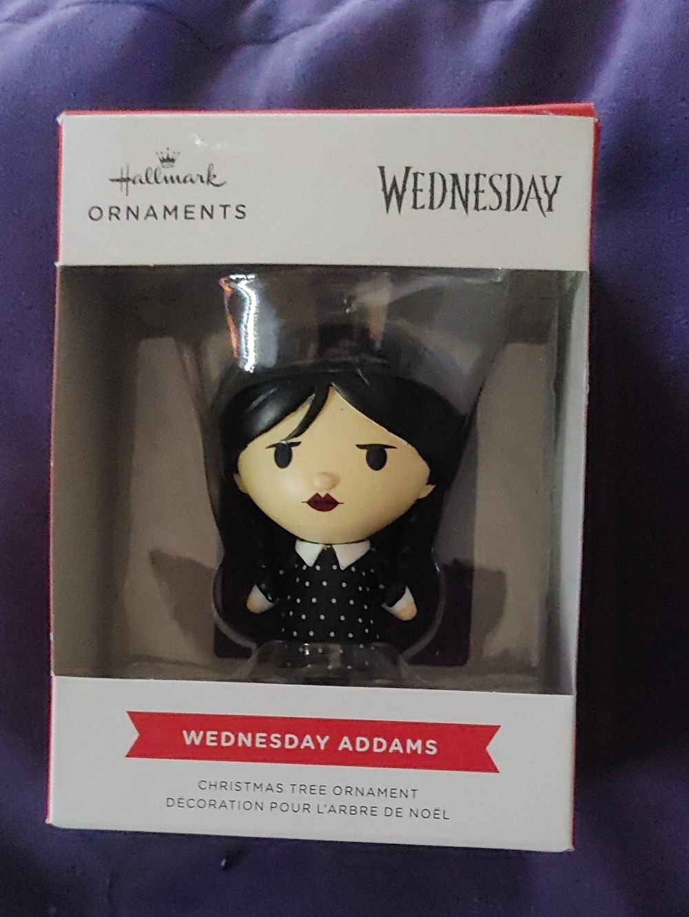 Hallmark Wednesday Addams Black and White Ornament
